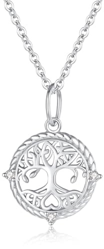 GAVU Collana da Donna in Argento con Ciondolo Albero della Vita