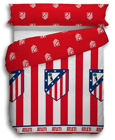 Funda nórdica 2 Piezas Atlético de Madrid Cama 90 cm. (150x220 y Almohada 45x110 cm.)
