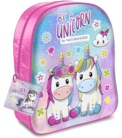 Naturaverde | Kids - Be A Unicorn Giftset - Confezione Regalo, Shampoo 100ml, Bagnoschiuma 100ml, + Zainetto Unicorni