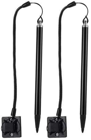 QUARKZMAN Penne Stilo per Schermi Touch Resistivi Nera 2Pz | Penna Stilo Capacitiva a Resistenza a Molla, per Navigazione Gps Pos