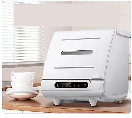 Lavavajillas automático Lavavajillas Pequeño De Sobremesa For El Hogar Sin Instalación Automática Inteligente Desinfección Y Secado 6 Juegos De Lavavajillas Diseño compacto y que ahorra espacio(A2)