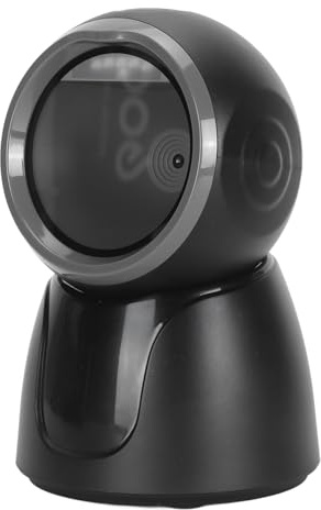 Plyisty 1D 2D QR-Barcode-Scanner, Kabellose Bluetooth 2,4 G Kabelgebundene USB-Verbindung, Omnidirektionaler Freihändiger Automatischer Barcode-Leser-Scanner, für Banken, Lager