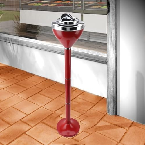 Edelstahl-aschenbecher - Wandaschenbecher, Bodenaschenbecherständer Für Zigaretten Im Freien, Höhenverstellbare Terrassenaschenbecher Für Zigaretten, 3-teiliger Verchromter Standaschenbecher(Q1)