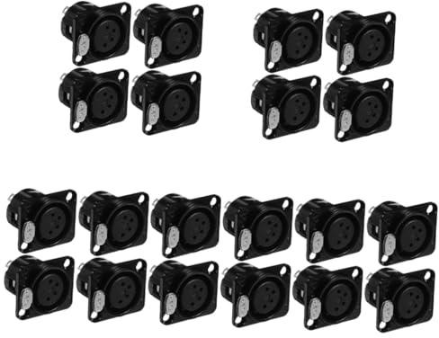 TOYANDONA 20piezas De Montaje Panel De Adaptador De Micrófono De Metal Compatible Equipos De Audio Diseño y Estable Paquete
