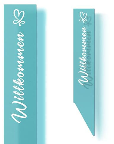 younikat Willkommen Gartenstecker - Stele 57 cm - Gartendeko - you0098