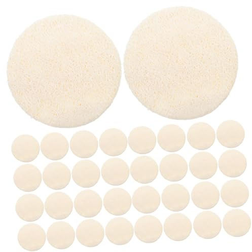 Veemoon Luffa Gesichtsschwamm Peeling Pads Rund 5,5x5,5cm Sanftes Peeling Für Männer Und Frauen Kompakt Transportabel 36 Stück