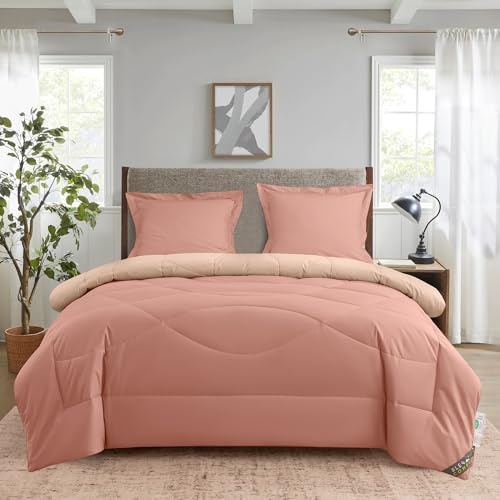 Sleep COMFY 4 säsonger täcke 240 x 220 cm – året runt täcke utan överdrag – lätt sommarfilt och gosig filt – anti-allergi bomull – Oeko-TEX certifierad – king size-sängar