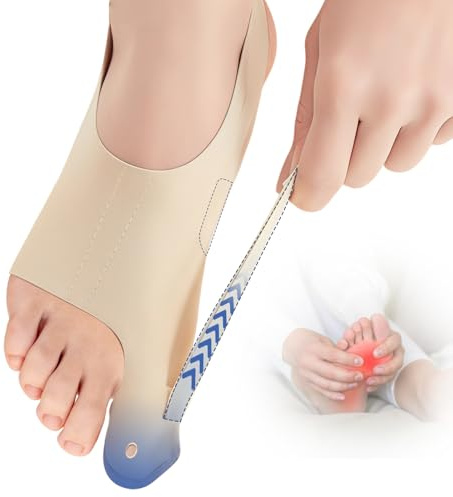 Nacerlary 2 Stück Bandage elastische Zehenspreizer, Korrektur Schutz Zehenspreizer, Großer Zeh Hammerzeh Korrektur Schutz, Waschbar & Wiederverwendbar, Männer Frauen Größe (M), Hautfarbe