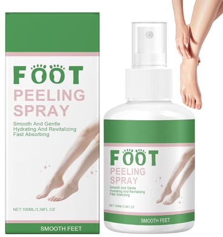 Fotskalningssprej, omedelbar fotskalningsspray för fötter exfolierande, exfoliator och fuktgivande för släta mjukare fötter för kvinnor och män, närande och mjukgörande, förbättrar grov hud (1 st)