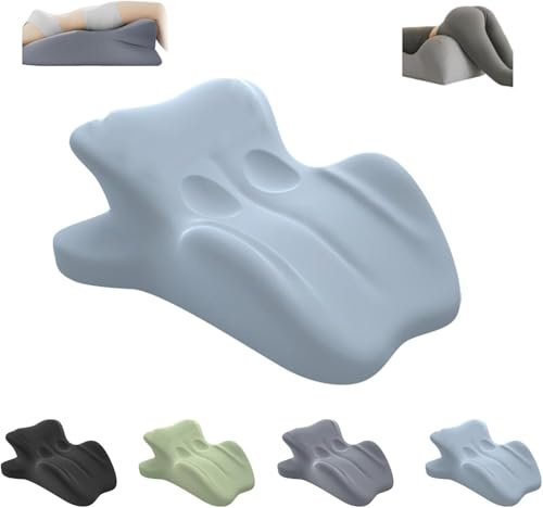 Générique Oreiller de Couple for l'intimité et Le Soutien - Cale en Mousse à mémoire de Forme à 27° - Position Parfaite instantanément,Confort Multi-Positions for s'asseoir, s'allonger, au lit (Bleu)