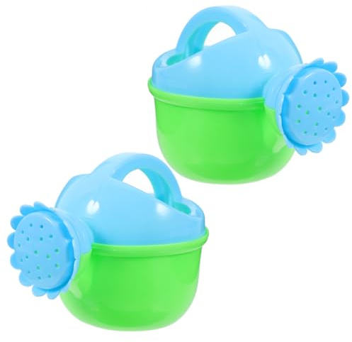 LALADEFIEE Regadera De Plástico para Niños, Juguete De Baño Mini 2 Piezas, Tamaño Pequeño, Diseño Divertido para Ducha, Juguetes Educativos para Niños La Bañera y Juegos Acuáticos Casa