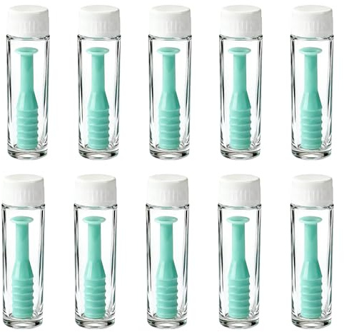 Swiftctrl 10 Pièces Ventouse Lentilles Swiftctrl pour Lentilles Rigides et Souples, Aide à la Pose et au Retrait des Lentilles de Contact, Sauger en Silicone pour Mensuelles et Quotidiennes