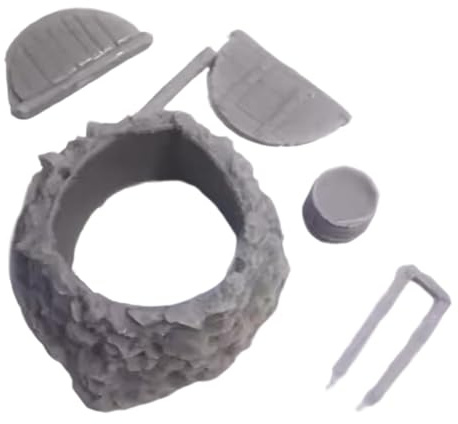 Sharplace Kit de maquette de puits miniature à l'échelle 1:35, accessoire de diorama, décor de jardin féerique, collection artisanale, jouet non peint