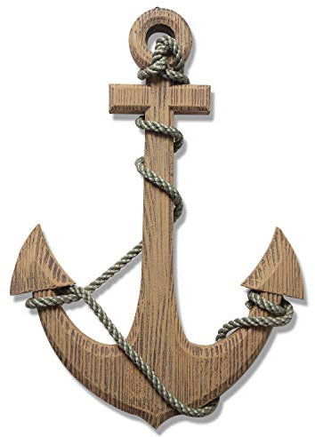 Nagina International Joveco Wood Marine Wall Decoration 24 Décoration pour la maison (Ancre de bateau)