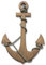 Joveco Wood Marine Wall Decoration 24 Décoration pour la maison (Ancre de bateau)