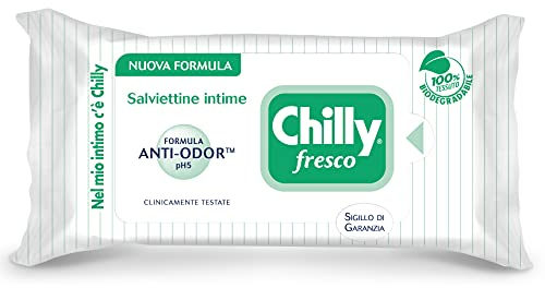Chilly - Juego de 12 toallitas íntimas frescas verdes para jabones y cosméticos