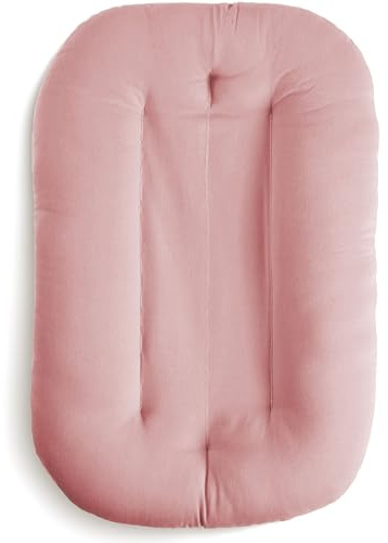 snuggle me® Babynest (0-9 Monate) - Premium Babynestchen Neugeborene, Weiche Bio-Baumwolle mit Fiberfill, kuschelnest coccon, 100% Maschinenwaschbar, Inkl. Reisetasche (Gumdrop)