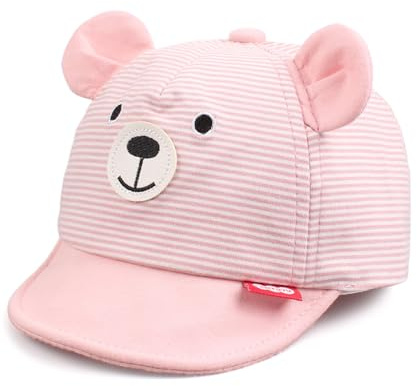 Pesaat Gorra de béisbol para bebés de 6 a 24 Meses Gorra de béisbol con protección UV (Rosa, 6-24 Meses)