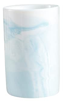 wongwongcat Porte-brosse à dents en céramique, 300 ml, motif marbré, gobelet à brosse à dents (bleu)