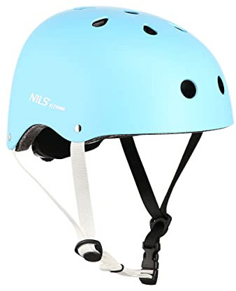 NILS Skaterhelm Kinder Erwachsene Fahrradhelm belüftet Verstellbar Sicherheitshelm für Fahrrad BMX Skateboard Scooter (Blau, M)