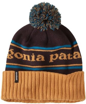 Patagonia Powder Town Beanie Park Stripe: Dried Mango All