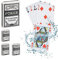Relaxdays Spielkarten, 4 Kartendecks à 54 Karten, mit Joker, wasserfest, Poker Kartenspiel, Plastik Pokerkarten, bunt, Kunststoff