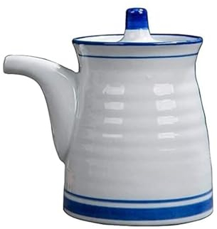 Distributeur d'huile et de vinaigre Distributeur d'huile et de vinaigre, bouteille d'huile en céramique vinaigre/soja Vintage petite bouteille étanche, condiment liquide Décor de cuisine de ferme