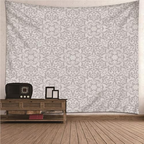 Wycian Wall Hanging Cupboard Wandteppich Outdoor Wetterfest Grau Grau Vintage Mikrofaser Wandbehang Deko Upgrade Weich 200X200cm （Breite x Höhe）