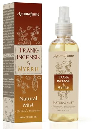 Aromafume Frankincense & Myrrh Mist Spray | 100 ml / 3.3oz | Ideal for deep relaxation, spirituality & rituals | Made with Pure Resin from Somalia