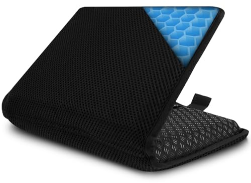 KTCINA Folding Travel Gel Seat Cushions, 40x26cm Gel Seat Cushion for Long Sitting Portable Cooling Gels Seats Cushion for Airplane Seats, Camping, Hiking, Bleachers, Flights, Commute