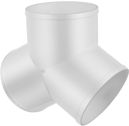 MUCKLILY Raccord En y Pvc 100 Mm Pour Tuyaux De Ventilation, Connecteur De Dérivation Performant, Adaptateur De Tuyau D’air Pour Systèmes Cvc Résidentiels Et Commerciaux, Installation Rapide,