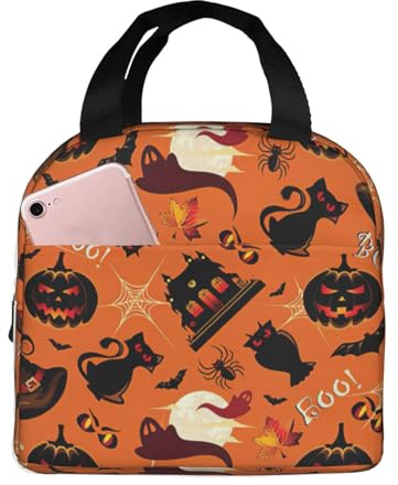 DDSFvbv Lonchera térmica reutilizable para Halloween, portátil, perfecta para el trabajo, picnic, playa, barbacoa