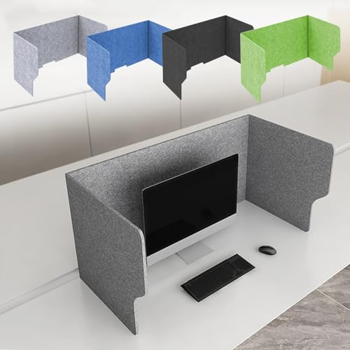 Schallschutz Schreibtisch Trennwand 60 80 100cm, Faltbarer Büro-Organizer Akustikplatte, Reduzieren Sie Lärm Und Visuelle Ablenkungen, Lern Schalldämmender Sichtschutz Freistehend(Dark-grays,100cm)