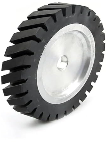 Rueda de contacto de goma de 150 x 25 mm (20 mm) for lijadora de banda(Serrated Rubber)