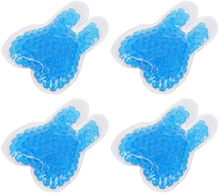 COLLBATH Wiederverwendbare Gel Eisbeutel 4 Stück Rundes Gelkissen für Zahn und Muskeltherapie Kühlkompresse für Zahnfleischschwellungen und Muskelkater