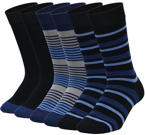 PUTUO Chaussettes en Viscose de Bambou pour Homme: Chaussettes sans couture Homme – Anti Transpiration & Bord Confort Doux pour Bureau et Quotidien 3 paires