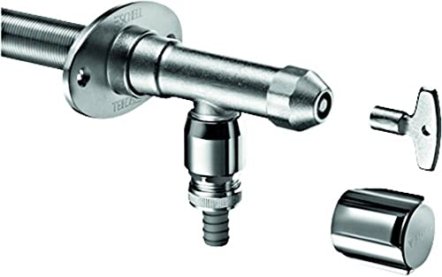 SCHELL 039970399 Frostsichere Außenwandarmatur , Außenarmatur POLAR II , Messing Armatur (Installationsbausatz) mit automatischer Zwangsbelüftung ohne Rohrbelüfter , DN15G 1,2AG,Ø 15mm, Mattchrom