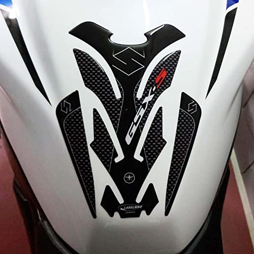 labelbike - Autocollants 3D Moto Réservoir Protection et Décoration en Résine Compatible avec Suzuki GSXS GSX-S Couleur Carbon Noir