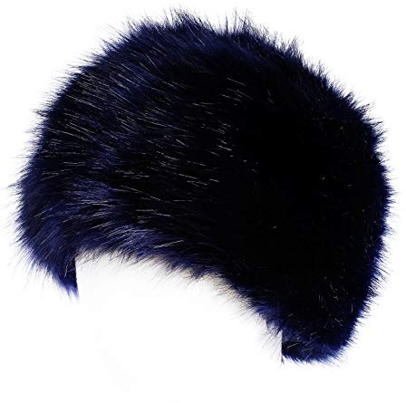 soul young Sombrero de Invierno del Estilo Ruso de la Piel Falsa de Las Mujeres Sombreros de Las Tapas de esquí de la Moda(Azul)