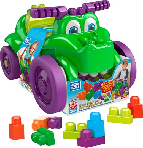 MEGA Bloks GFG22 - Spiel-Krokodil mit 25 Teilen, Spielzeug ab 1 Jahr