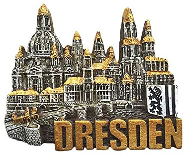 3D Dresden Deutschland Wahrzeichen Kühlschrankmagnet Touristische Souvenirs Aufkleber, Home & Kitchen Dekoration Deutschland Kühlschrankmagnet aus China