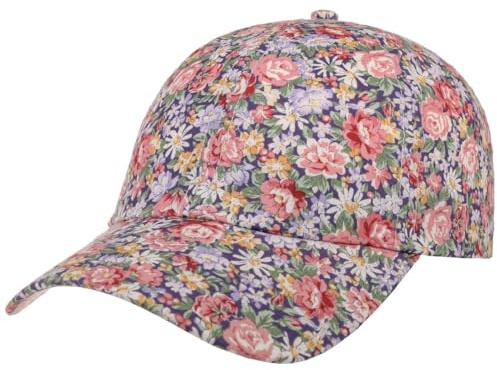 Lipodo Allover Flowers Cap Damen Baumwolle Mütze Blumenprint Klettverschluss Größenverstellbar Baseballcap Frühjahr Sommer