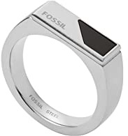Fossil Ring Für Männer Kleid, Länge: 17.5mm, Breite: 5.3mm Silber Edelstahl Ring, JF03930040