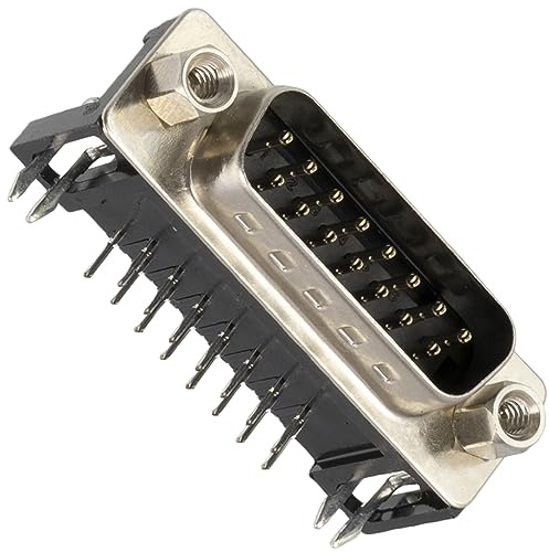 AЕRZETIX - C12265 - Stecker D-Sub 15 Pins 90° 7.2 mm - Länge 39 mm - für Computer Motherboard leiterplatte Monitor Scanner