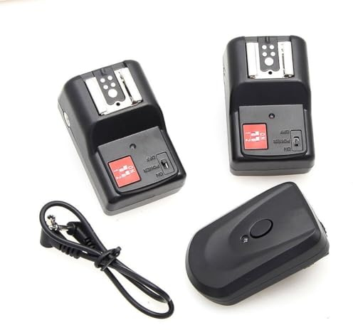 3 in 1 Wireless Flash Receiver and Trigger 4 Channel Remote Flash Triggers Kit Wireless Remote FM Speedlite Radio Trigger for Canon, for Nikon Flash Units
