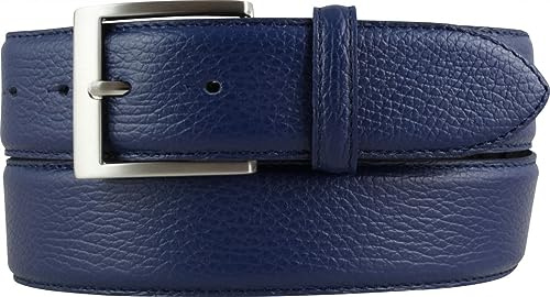 BELTINGER Herren-Gürtel aus gemasertem Leder mit Steppnaht 4 cm | Hochwertiger Ledergürtel mit Pigmentprägung 40mm Herren | Jeans-Gürtel 4cm