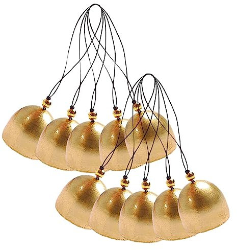 STOBOK 10st Die Klingel Kuhglocken Weihnachtsbaum Glocke Bronzefarbene Glocken Baum Hängende Glocke Antiquität Kragenglocke Aus Kupfer Kleine Alte Glocken Metall Anhänger Weihnachten