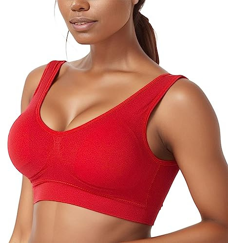 WILLBEST Push up stillhütchen l Fischgrätmuster Klamotten Nursing Bra BH verlängerung 2 Haken U Ausschnitt still BH ohne bügel große brüste starker Halt sexy Gorsenia Sport weiß