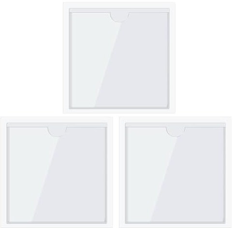 LICQIC 3 Pcs Square Car License Holder, Parking Permit Holder Suitable for Most Cars Windshields