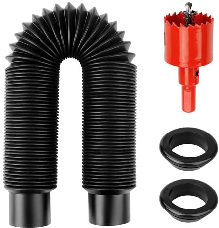 Rain Barrel Hose Connector Kit to Link Rain Water Collection Barrels, Increase Water Storage Capacity, Overflow Hose Olive Barrel Rain Barrel Linking Kit fit for Home Garden Outdoor Chores